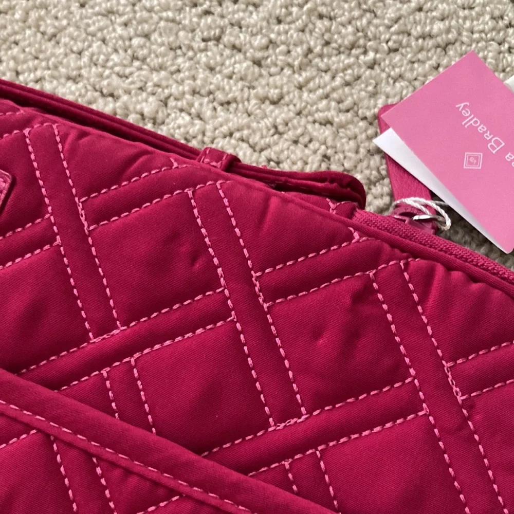 NEW Vera Bradley Laptop Organizer Case Slip Holder Passion Pink Office NWOT